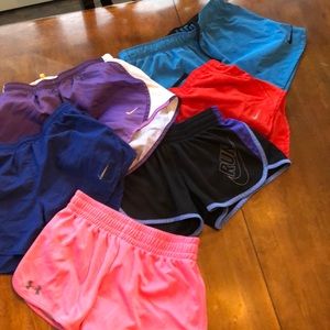 Lot of Nike and UA Running shorts